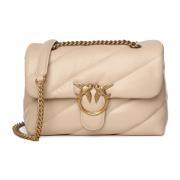 Love Bag Puff in zacht nappaleer Pinko , Beige , Dames