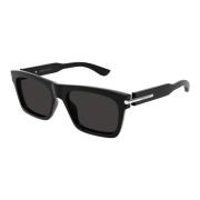 Zwart/Grijs Zonnebril Am0495S Alexander McQueen , Black , Heren