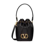 Zwarte VLogo Signature Trekkoord Tas Valentino Garavani , Black , Dame...