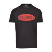 T-Shirt Dsquared2 , Black , Heren