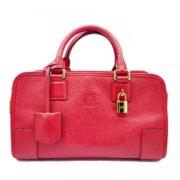 Pre-owned Leather handbags Loewe Pre-owned , Red , Dames