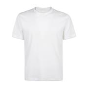 Jersey Katoen Crewneck T-Shirt Eleventy , White , Heren