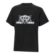 Happy Tiger Zwart T-shirt Kenzo , Black , Heren