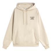 Gedurfde Slogan Hoodie in Beige Drole de Monsieur , Beige , Heren