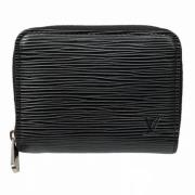 Pre-owned Leather wallets Louis Vuitton Vintage , Black , Dames