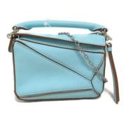 Pre-owned Leather handbags Loewe Pre-owned , Blue , Dames