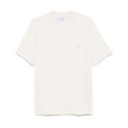 Witte T-shirts en Polos Brunello Cucinelli , White , Heren