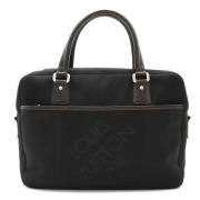 Pre-owned Canvas handbags Louis Vuitton Vintage , Black , Dames