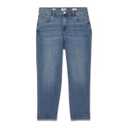 Slim jeans voor jongens met decoratieve knoop Oltre , Blue , Dames