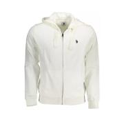 Capuchonkatoen-polyester sweatshirt met rits U.s. Polo Assn. , White ,...