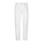 Relaxed Fit Denim broek met pences Eleventy , White , Heren