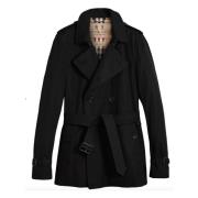 Zwarte Waterdichte Trenchcoat Burberry , Blue , Heren