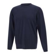 Navy Blue Wol Zijde Kasjmier Trui Filippo De Laurentiis , Blue , Heren