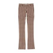 Beige/Bruin Geruite Maatwerk Broek Acne Studios , Brown , Dames