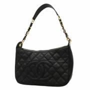 Pre-owned Leather chanel-bags Chanel Vintage , Black , Dames