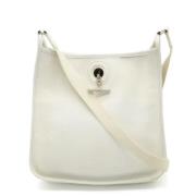 Pre-owned Leather shoulder-bags Hermès Vintage , White , Dames