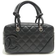 Pre-owned Leather handbags Chanel Vintage , Black , Dames