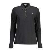 Zwart katoenen poloshirt voor vrouwen U.s. Polo Assn. , Black , Dames