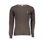 Bruine Wol Heren Pullover Sweater U.s. Polo Assn. , Brown , Heren