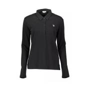 Zwart katoenen poloshirt voor vrouwen U.s. Polo Assn. , Black , Dames