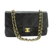 Pre-owned Leather chanel-bags Chanel Vintage , Black , Dames