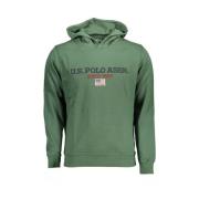 Groene Katoenen Hoodie met Contrasterend Logo U.s. Polo Assn. , Green ...