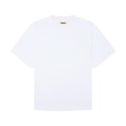 Witte Base Tee met Logo Borduursel Woodbird , White , Heren