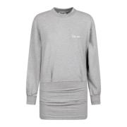 Stijlvolle Mini Jurk met Lange Mouwen The Attico , Gray , Dames