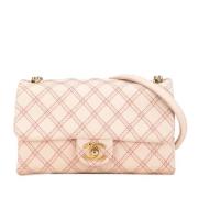 Pre-owned Leather chanel-bags Chanel Vintage , Pink , Dames