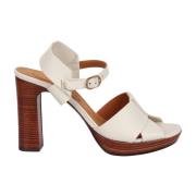 Blokhak Gesp Enkelband Sandalen Chie Mihara , Beige , Dames