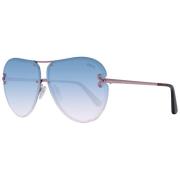 Rosa Aviator Zonnebril met Blauwe Lenzen Emilio Pucci , Pink , Dames