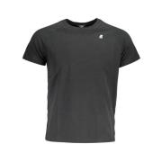 Casual katoenen T-shirt met logo detail K-Way , Black , Heren