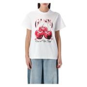 Kersen T-shirt Ganni , White , Dames