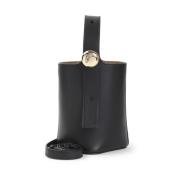 Zwarte Pebble Mini Bucket Tas Loewe , Black , Dames