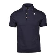 Katoen Elastaan Polo Shirt K-Way , Blue , Heren