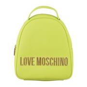 Stijlvolle PU-rugzak Love Moschino , Green , Dames