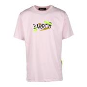 Katoenen T-shirt Barrow , Pink , Heren