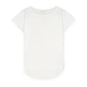 T-shirt gemaakt van twee verschillende materialen Motivi , White , Dam...