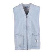 Katoenen Gilet Vest Calvin Klein Jeans , Blue , Dames