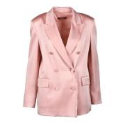 Elegante Jas in Acetaat Viscose Mix Max Mara Studio , Pink , Dames