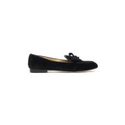 Fluwelen Loafer met Strik Prosperine , Black , Dames