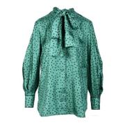 Zijden Shirt Max Mara Studio , Green , Dames