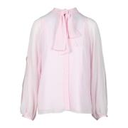 Zijden Overhemd Max Mara Studio , Pink , Dames