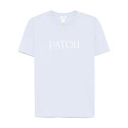 Blauw Logo Print Crew Neck T-shirt Patou , Blue , Dames