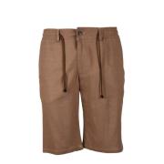 Linnenmix bermuda shorts Cruna , Brown , Heren