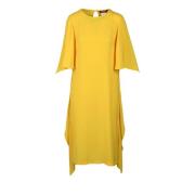 Elegante Zwarte Jurk voor Vrouwen Max Mara Studio , Yellow , Dames