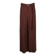 Viscose Linnen Broek Alysi , Brown , Dames