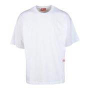 Katoenen T-shirt Diesel , White , Heren