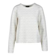 Stijlvolle Katoenmix Sweater Emporio Armani , White , Dames