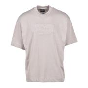 Katoenen T-shirt met stijlvol ontwerp Emporio Armani , Beige , Heren